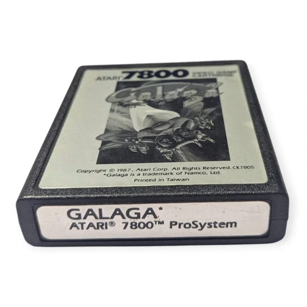 Atari‎ 7800 Galaga Video Game Cartridge 1987 CX7805 Retro ProSystem Shooter